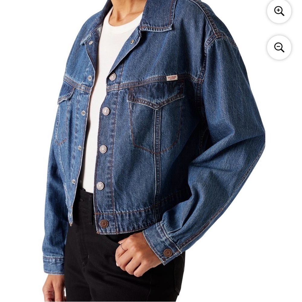 Levi's Original Trucker Denim Jean Jacket Women's Size Medium - Picture 2 of 3